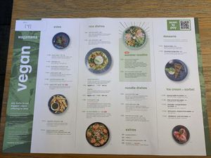 Vegan menu  at Wagamama in Windsor
