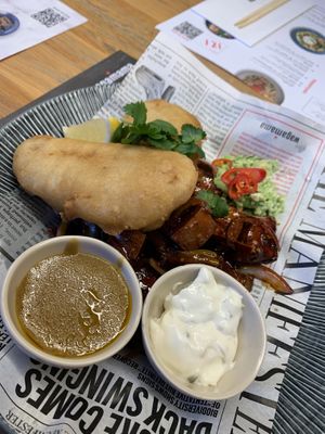 Vegan Fish&Mash   at Wagamama in Windsor