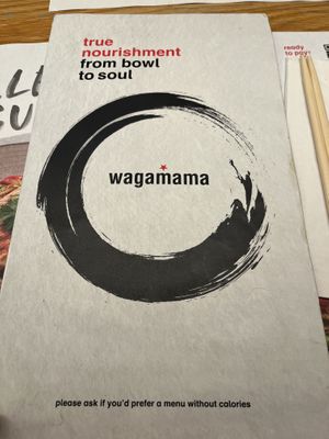 Menu p1  at Wagamama in Windsor