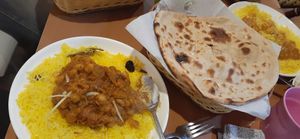 Chana masala and roti (all vegan) at Mirch Masala in Osaka