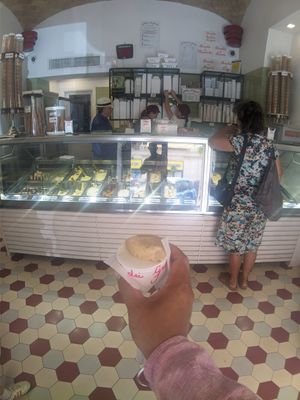 Inside at Gelateria dei Gracchi in Rome