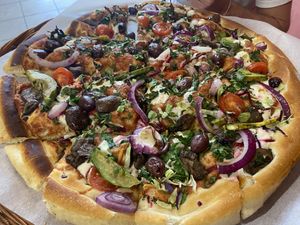 Delicious vegan pizza  at Peppes Pizza - Stortorget in Tromsoe
