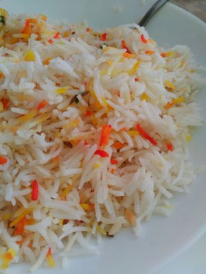 Cumin rice at Jai Mata Di in Tenerife