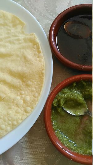 Fried Poppadom at Jai Mata Di in Tenerife