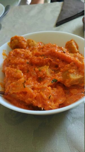 Soya meat with Kurma sauce at Jai Mata Di in Tenerife