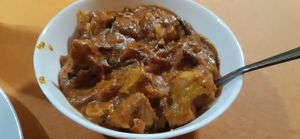 Soya with curry (vegan, so made without cream) at Jai Mata Di in Tenerife