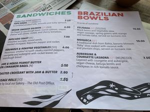 Menu  at Pipoca Vegan in South West London