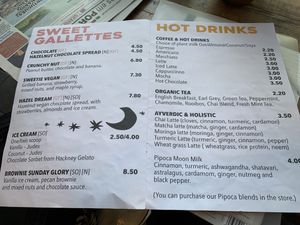 Menu  at Pipoca Vegan in South West London