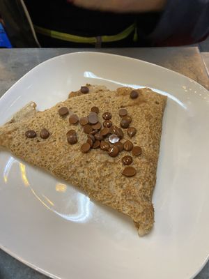 chocolate crepe  at Pipoca Vegan in South West London