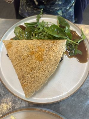 Some kind of galette. I don’t think it was what we ordered   at Pipoca Vegan in South West London