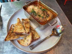 Aubergine and courgette lasagna   at Pipoca Vegan in South West London