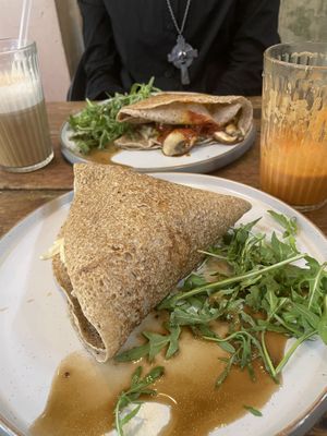 Crepe and juice - great combo  at Pipoca Vegan in South West London