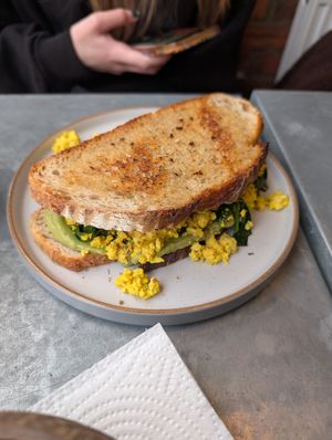 Tofu sandwich #Veganuary at Pipoca Vegan in South West London