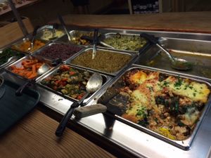 Food buffet at The Green Door in Ottawa