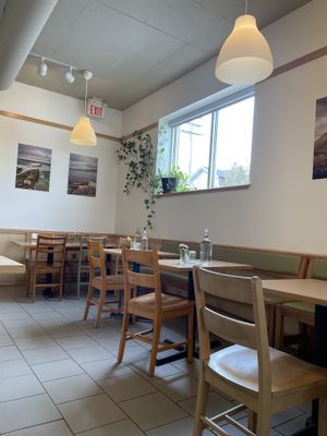 Indoor seating  at The Green Door in Ottawa