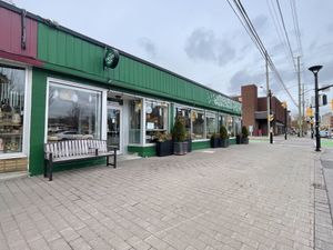 Outside right at a bus stopp  at The Green Door in Ottawa