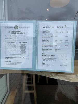 Outdoor posted menu  at The Green Door in Ottawa