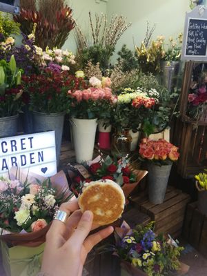 Vegan original welsh cake (also have jame version) at Cardiff Bakestones - Food Stall in Cardiff