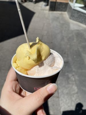 Mango and melon to go  at Eiscafe Dolomiti in Konstanz