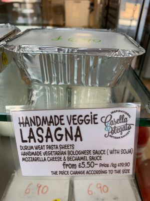 Veggie lasagne at Casella & Polegato in Perth
