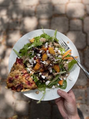 V Quiche and seasonal salad  at Knifey Spooney in Kingston