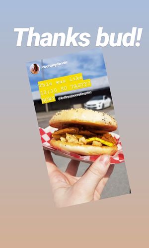 Famous breakfast bagel at Knifey Spooney in Kingston