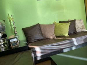 Cute couches for lounging at POTs - Cloud Kitchen in Las Vegas