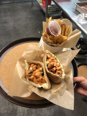 My cauliflower shawarma was out of this world amazing  at POTs - Cloud Kitchen in Las Vegas