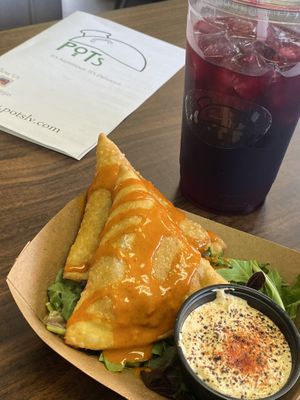 I could have gotten 2 orders of this! The hibiscus beverage is perfection.  at POTs - Cloud Kitchen in Las Vegas