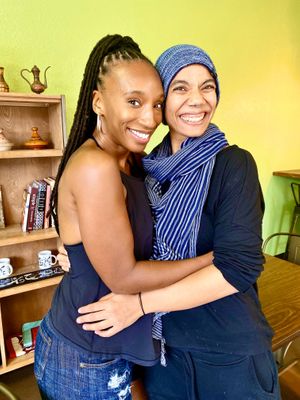 @TierraGoesGreen and the owner  at POTs - Cloud Kitchen in Las Vegas