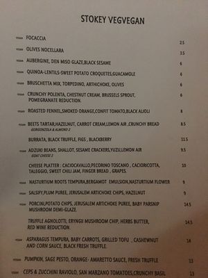 Menu - changes frequently  at Stokey Veg Vegan in North London