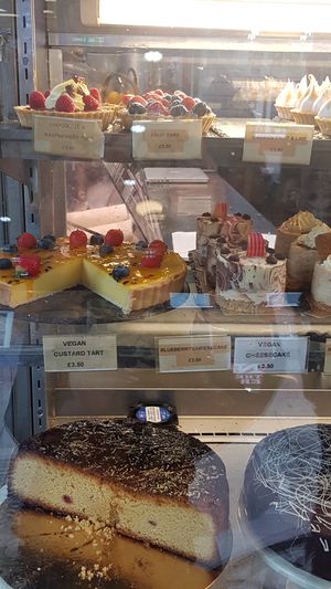 Cake shelf at La Duchesse in North London
