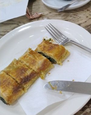 Vegan spinach roll at La Duchesse in North London