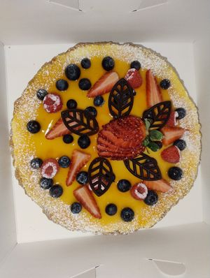 Vegan custard tart you can order whole at La Duchesse in North London