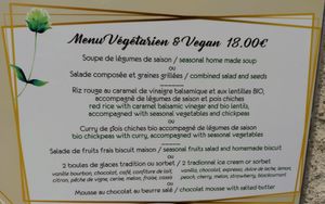 Three course set menu at Le Comptoir Nature in Le Somail