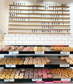 Donut menu at Grumpy Donuts in Camperdown