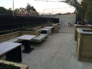 Outside space at The Fermentist in Christchurch