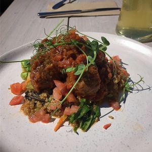 Koftas with quinoa and fermented pico de Gallo  at The Fermentist in Christchurch