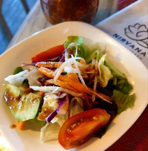 side salad at Nirvana in Seoul