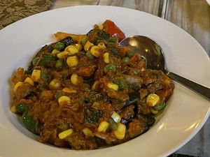 Vegetable bhaji  at Nirvana in Seoul