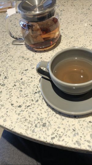 The herbal tea at Cosme Kitchen Adaptation in Osaka