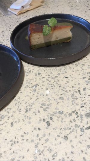 The baked cheesecake at Cosme Kitchen Adaptation in Osaka