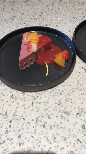 The raw cheesecake at Cosme Kitchen Adaptation in Osaka
