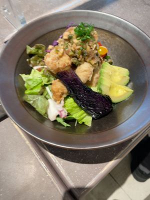 VEGAN KARAAGE Japanese-style grated ponzu sauce  at Cosme Kitchen Adaptation in Osaka
