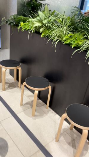 Waiting seats  at Cosme Kitchen Adaptation in Osaka