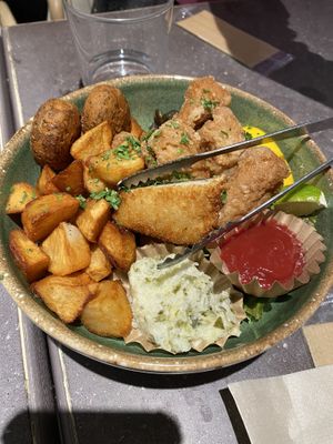 Very nice vegan fried side!  at Cosme Kitchen Adaptation in Osaka