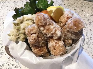 Fried Soy Meat & Soy Fish. at Cosme Kitchen Adaptation in Osaka