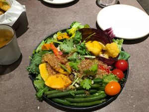 Organic salad bar! at Cosme Kitchen Adaptation in Osaka