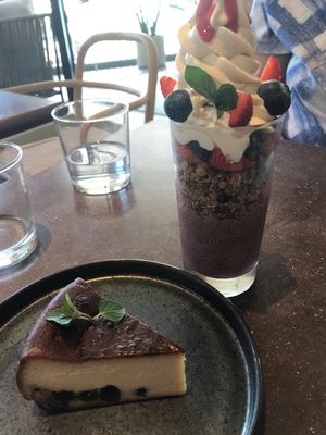 Parfait and cheesecake at Cosme Kitchen Adaptation in Osaka