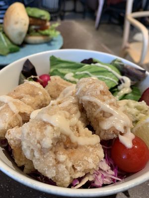 Deep fried vegan Karaage don 👍👍 at Cosme Kitchen Adaptation in Osaka